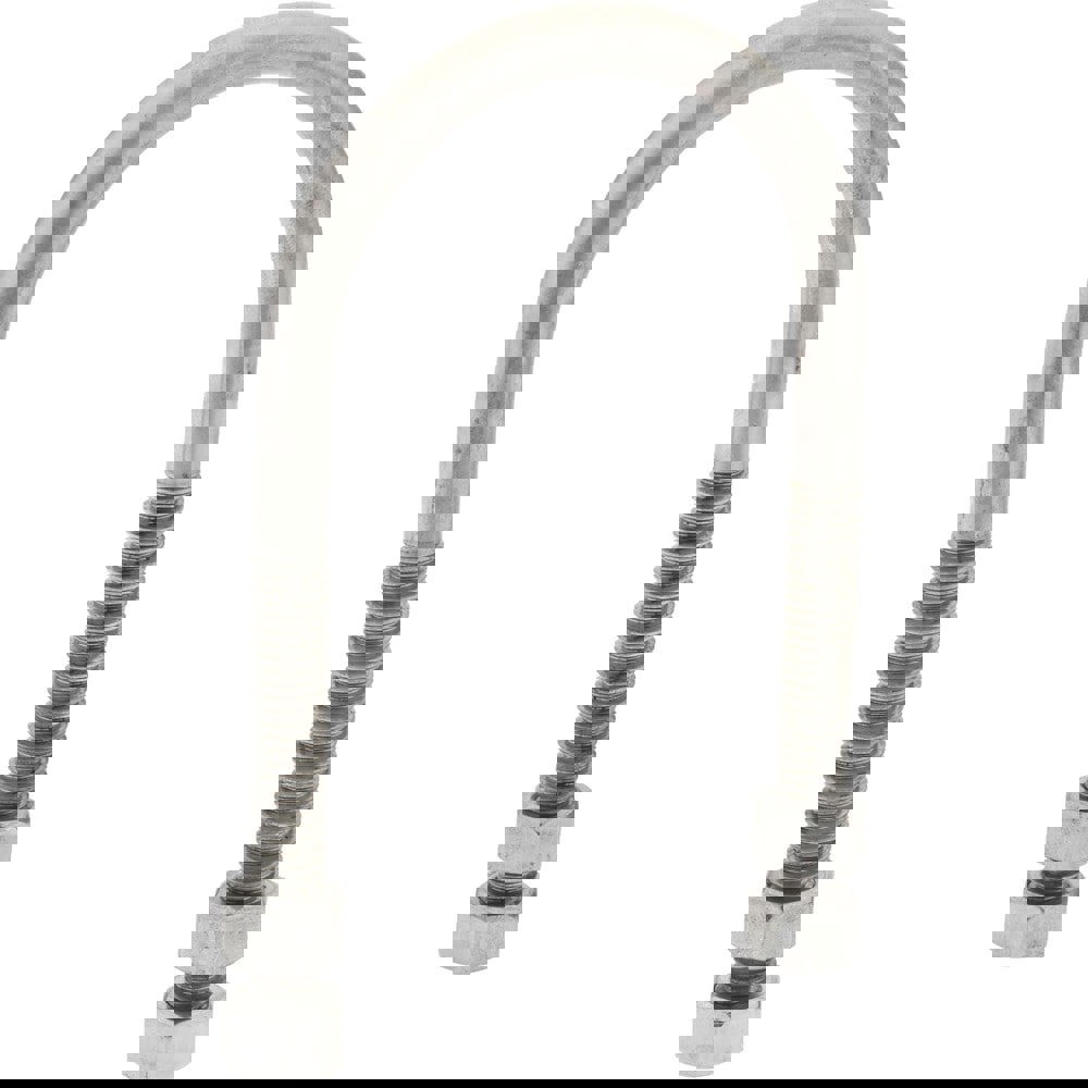 Round U-Bolt: Without Mount Plate, 3/8-16 UNC, 2-1/2